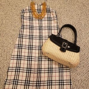 Burberry Nova Check Linen Halter Dress size 6 